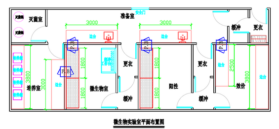 生物安全實(shí)驗(yàn)室平面設(shè)計(jì)圖